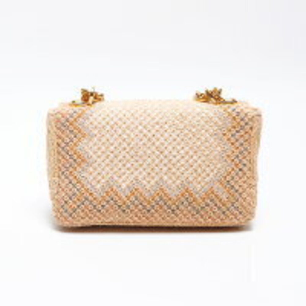 Christian Dior Caro Chain Raffia Shoulder Bag Beige - Picture 2 of 13
